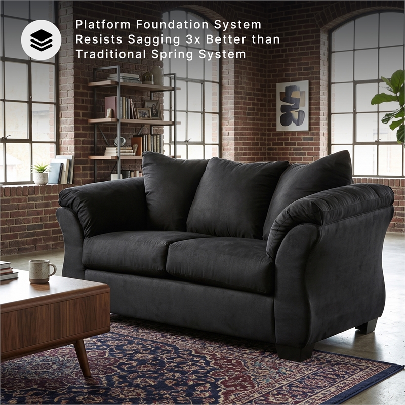 Signature Design by Ashley Darcy Loveseat in Black