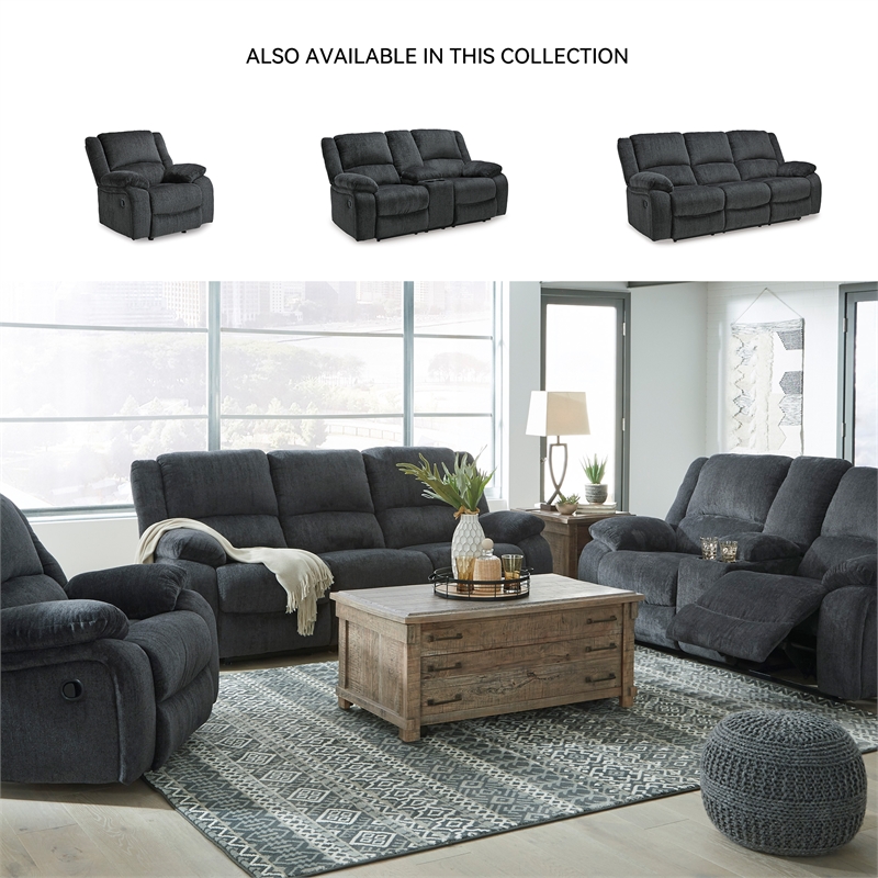 Signature Design by Ashley Draycoll Reclining Sofa in Slate