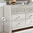Signature Design by Ashley Paxberry 6 Drawer Dresser in Whitewash