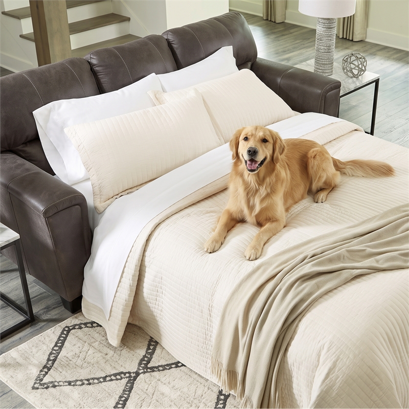 Signature Design by Ashley Navi Queen Sleeper Sofa in Smoke