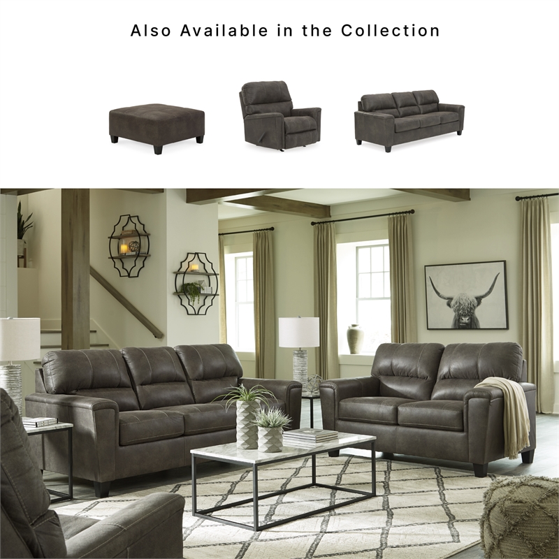 Signature Design by Ashley Navi Queen Sleeper Sofa in Smoke