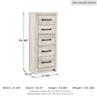 Signature Design by Ashley Cambeck Narrow 5 Drawer Chest in Whitewash