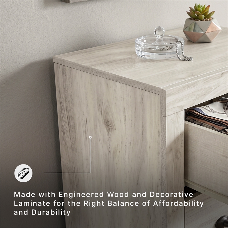 Signature Design by Ashley Cambeck Narrow 5 Drawer Chest in Whitewash