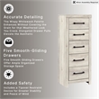 Signature Design by Ashley Cambeck Narrow 5 Drawer Chest in Whitewash