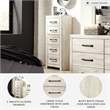 Signature Design by Ashley Cambeck Narrow 5 Drawer Chest in Whitewash