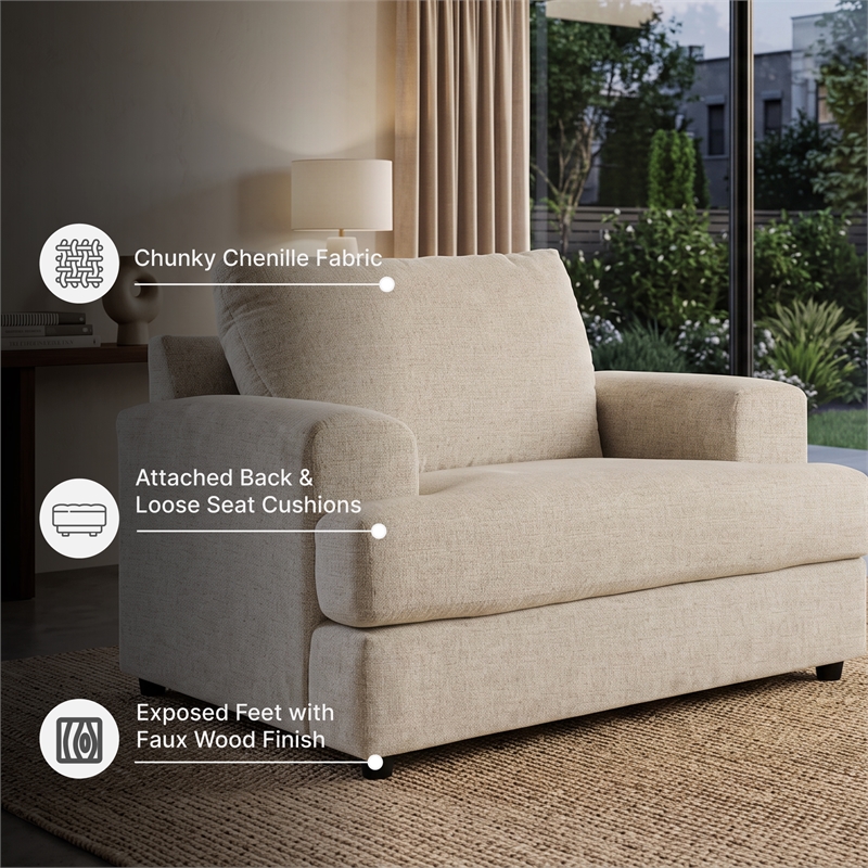 Signature Design by Ashley Soletren Oversized Accent Chair in Stone