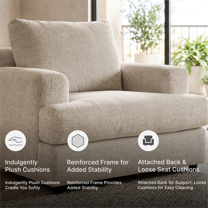 Signature Design by Ashley Soletren Oversized Accent Chair in Stone
