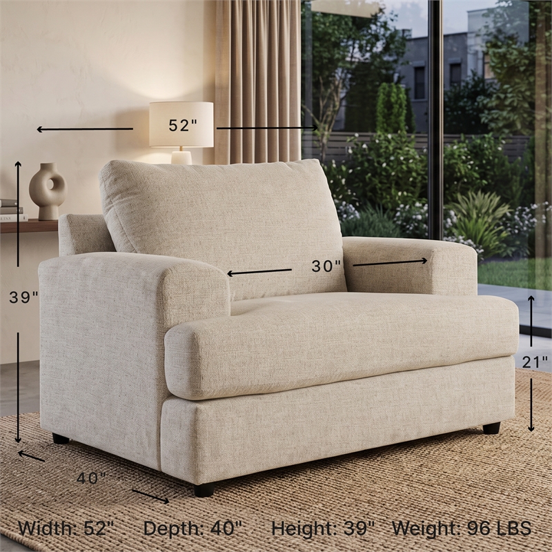 Signature Design by Ashley Soletren Oversized Accent Chair in Stone