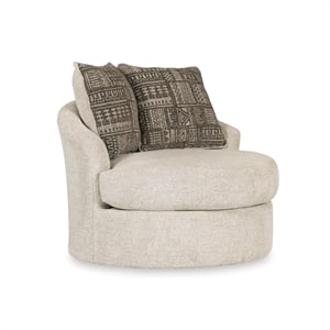 Signature Design by Ashley Soletren Swivel Accent Chair in Stone