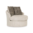 Signature Design by Ashley Soletren Swivel Accent Chair in Stone