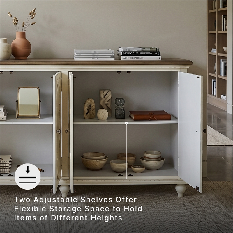 Signature Design by Ashley Roranville Accent Cabinet in Antique White