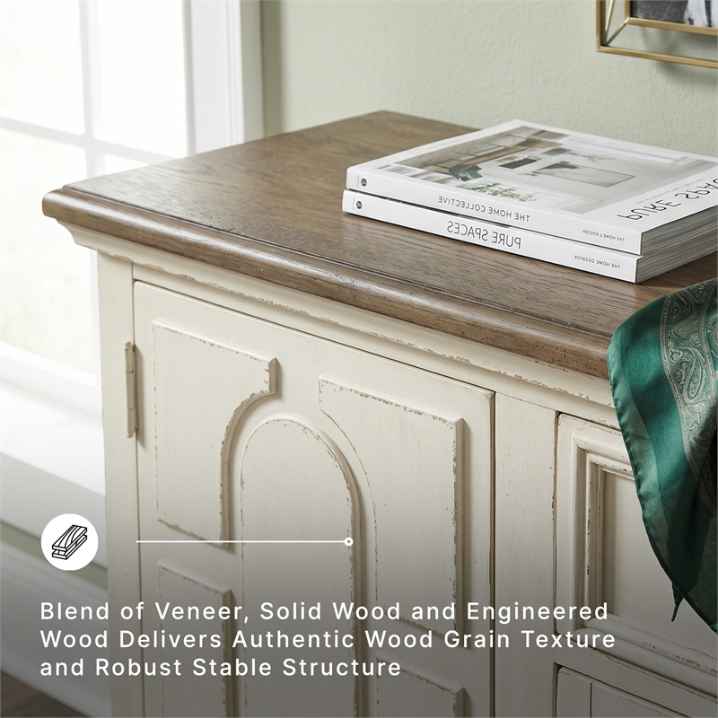 Signature Design by Ashley Roranville Accent Cabinet in Antique White