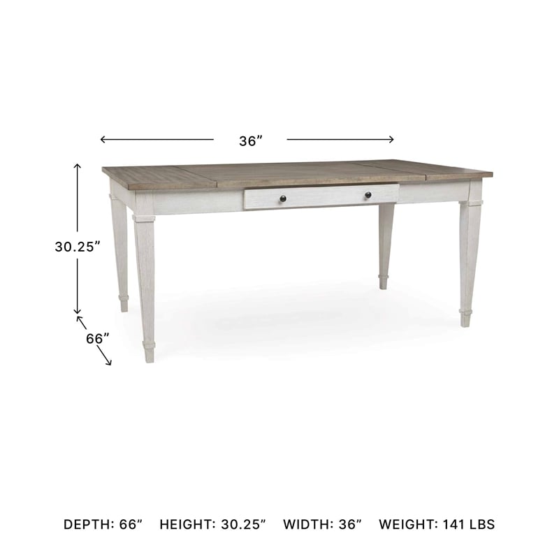 Signature Design by Ashley Skempton Dining Table in White and Light Brown
