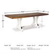 Signature Design by Ashley Valebeck Rectangular Dining Table in White and Brown