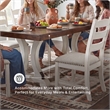 Signature Design by Ashley Valebeck Rectangular Dining Table in White and Brown