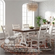Signature Design by Ashley Valebeck Rectangular Dining Table in White and Brown