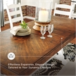 Signature Design by Ashley Valebeck Rectangular Dining Table in White and Brown
