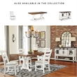 Signature Design by Ashley Valebeck Rectangular Dining Table in White and Brown