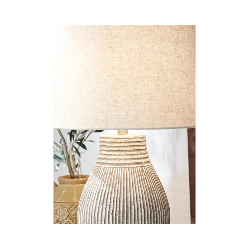 Signature Design by Ashley Layal Paper Table Lamp in Black