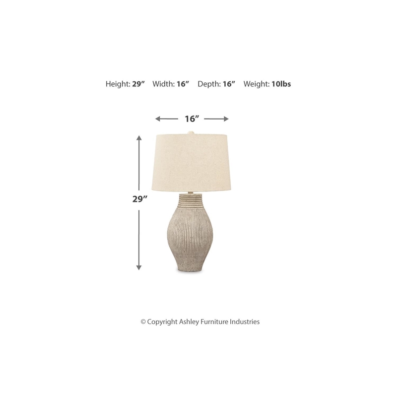 Signature Design by Ashley Layal Paper Table Lamp in Black