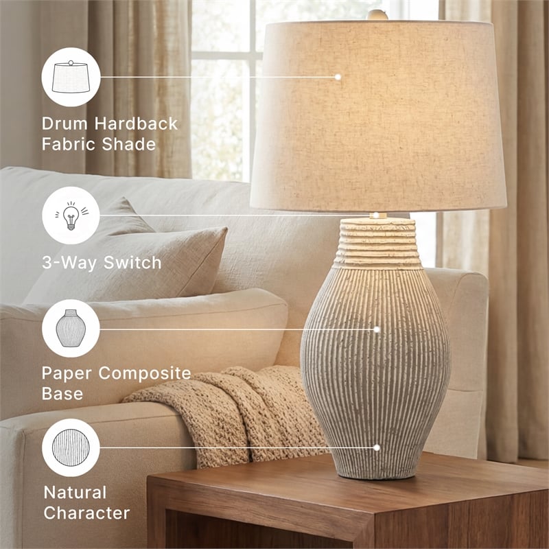Signature Design by Ashley Layal Paper Table Lamp in Black