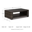 Signature Design by Ashley Grasson Lane Patio Coffee Table in Brown