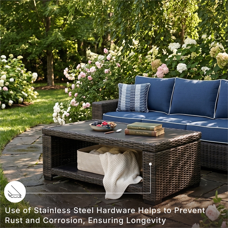 Signature Design by Ashley Grasson Lane Patio Coffee Table in Brown