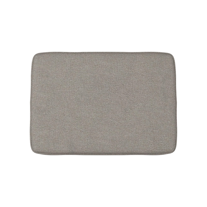 Ashley Furniture Greaves Fabric Upholstered Square Ottoman in Stone