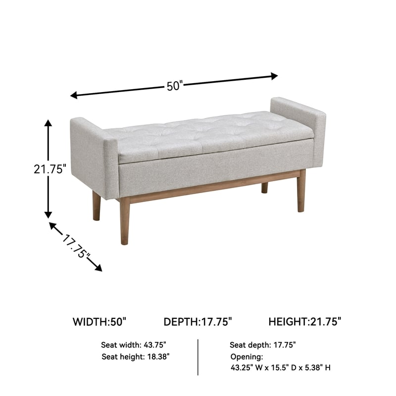 Signature Design by Ashley Briarson Beige/Brown Storage Bench