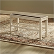 Ashley Furniture Bolanburg Single Wood Counter Bench in Antique White & Brown
