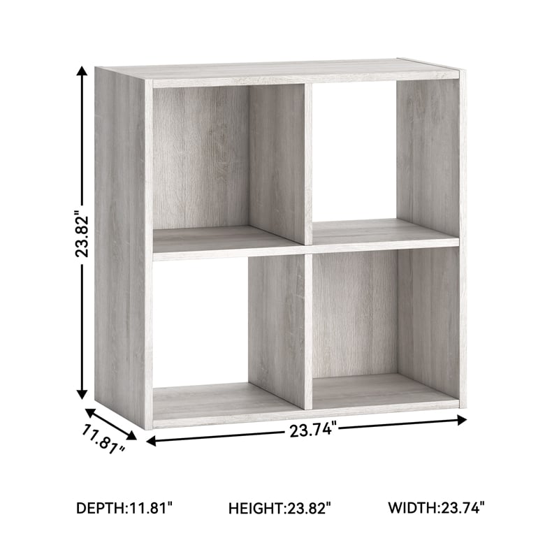 Ashley Furniture Paxberry Four CubeEngineered Wood  Organizer in Off White