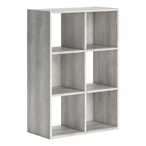 Ashley Furniture Paxberry Engineered Wood 6-Cube Organizer in White Wash