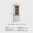 Ashley Furniture Havalance Right Wood Pier Cabinet in White Wash & Gray