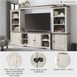 Ashley Furniture Havalance Right Wood Pier Cabinet in White Wash & Gray