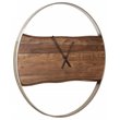 Signature Design by Ashley Panchali Wood Wall Clock in Brown & Silver