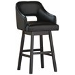 Signature Design by Ashley Tallenger Wood Swivel Barstool in Black & Brown