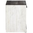 Ashley Furniture Shawburn 1-Drawer Wood Nightstand in White & Charcoal
