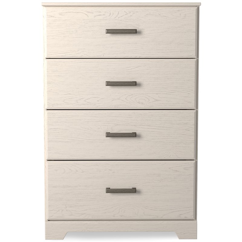 Ashley Furniture Stelsie Four Drawer Engineered Wood Chest in White
