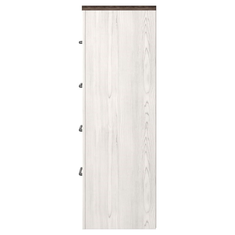 Ashley Furniture Gerridan Four Drawer Engineered Wood Chest in Gray and White