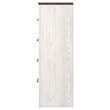 Ashley Furniture Gerridan Four Drawer Engineered Wood Chest in Gray and White