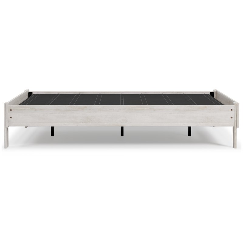 Ashley Furniture Shawburn Engineered Wood Full Platform Bed in Whitewash