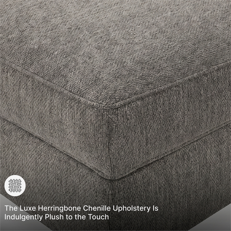 Ashley Furniture O'Phannon Fabric Ottoman with Storage in Gray & Black