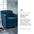 Ashley Furniture Bradney Metal Swivel Accent Chair in Blue & Black
