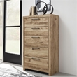 Ashley Furniture Hyanna 5-Drawer Wood Chest in Tan/Golden Rustic