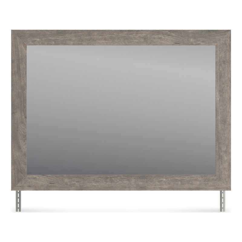 Signature Design by Ashley Bayzor Engineered Wood Bedroom Mirror in Warm Gray