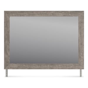 Signature Design by Ashley Bayzor Engineered Wood Bedroom Mirror in Warm Gray