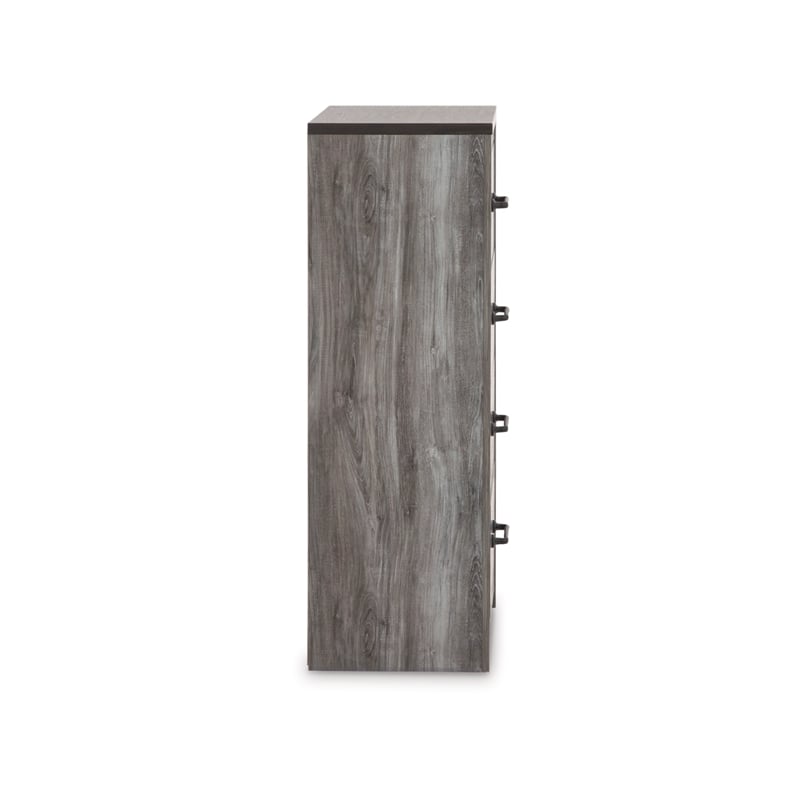 Ashley Furniture Bronyan 4-Drawer Wood Chest in Rustic Charcoal