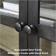 Signature Design by Ashley Lenston 2-Door Wood Accent Cabinet in Black/Warm Gray