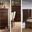 Ashley Furniture Porter 5-Drawer Traditional Wood Chest in Dark Brown