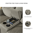 Ashley Furniture Next-Gen Gaucho Faux Leather Power Reclining Loveseat in Gray